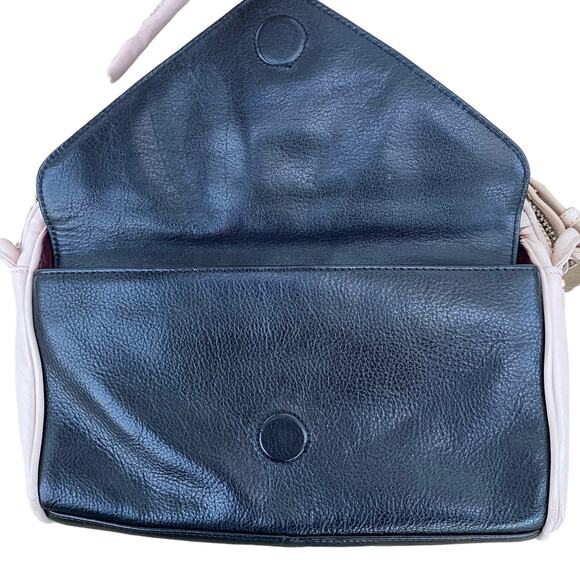 Pour la Victoire Purse Black Cream Leather Crossbody Handbag Retro Casual - Picture 7 of 14